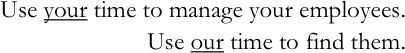 Use your time to manage your employees.
Use our time to find them.